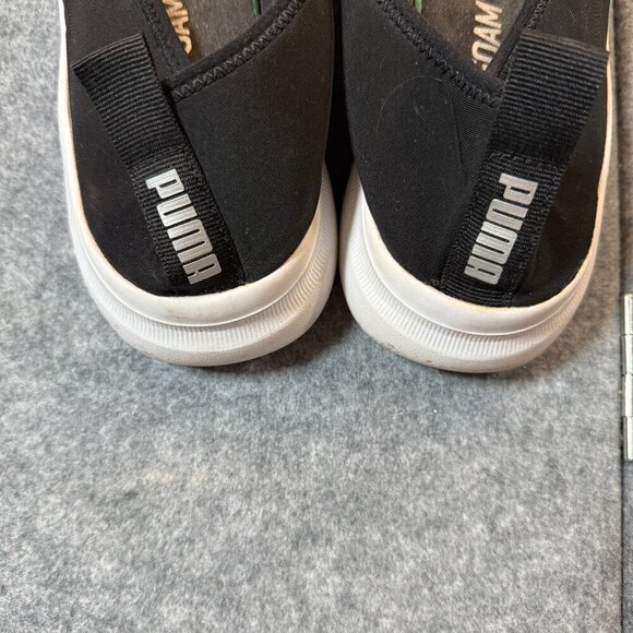 Puma Adelina 369621-01 Womens US 8.5 Sneakers Black Logo Slip On Casual Shoes - Picture 4 of 5